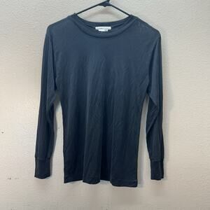 WinterSilks 100% Silk Base Layer Crewneck Long Sleeve Top SZ S black Outdoors